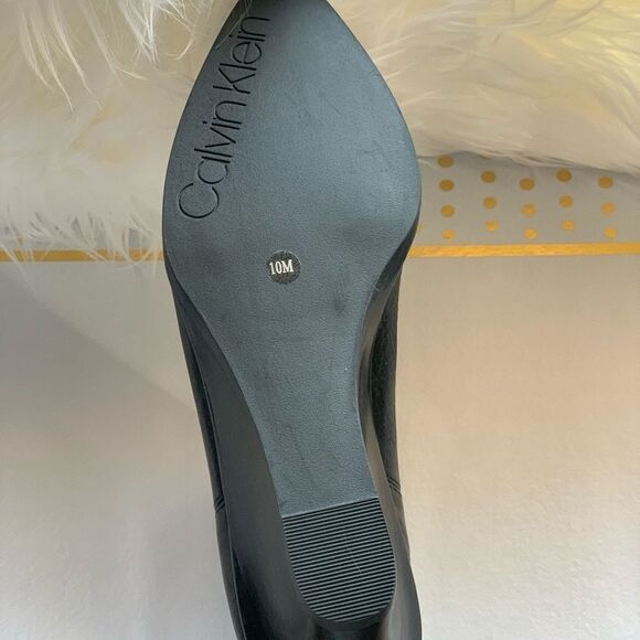 CALVIN Klein Bootie Wedge Leather Size 10 NIB - Picture 7 of 8